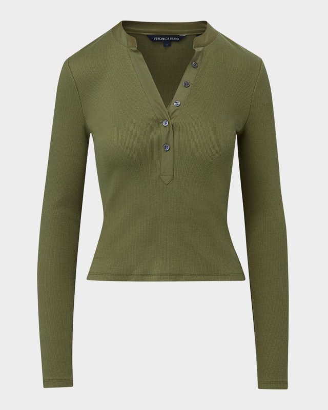 Jocelyn Ribbed Long-Sleeve Top